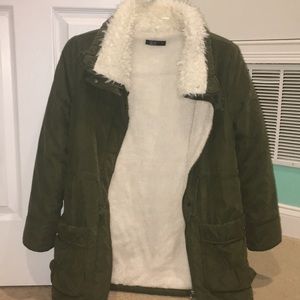 Z & I Fluffy Green Jacket